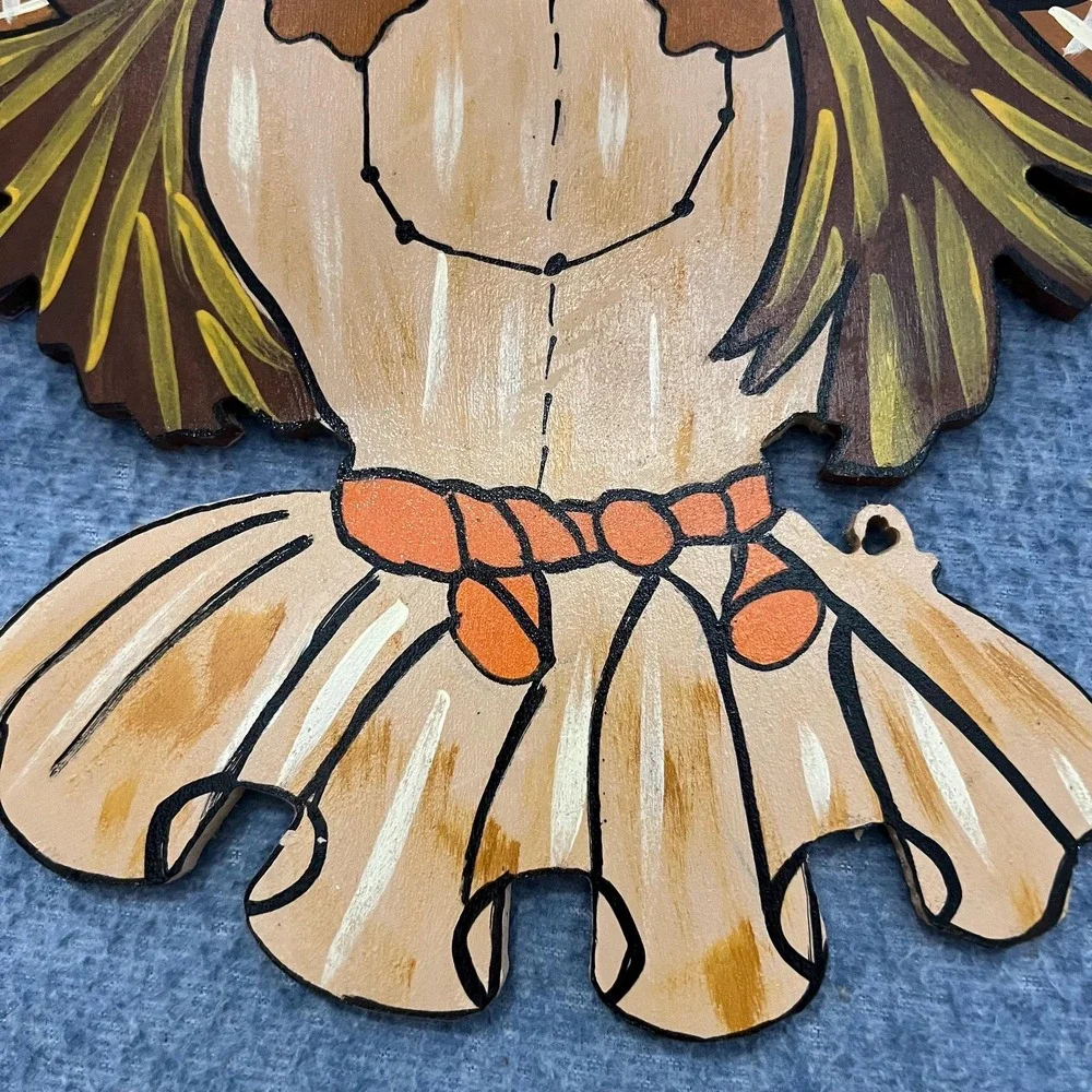 Hand-Painted Wood Scarecrow Door Hanger: Fall Thanksgiving Decor School Teacher